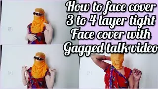 3 to4 layer dupatta face cover with long gloves/how to wear long gloves with saree/gagged talk video