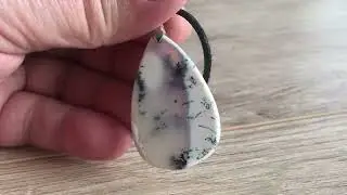 Pendentif Opale Denditrique, b&eacute;li&egrave;re argent 925