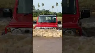 Deep water crossing in Jimny 4x4 #shorts #jimny4x4 #marutijimny #jimnychallenge