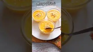 💛 Do try this simple mango phirni | Aam firni | Mango dessert #shorts #mangodessert