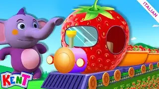 🍍il treno della frutta | Impara i nomi dei frutti con Kent🍓Kent l'elefante Italiano | Kids Cartoons