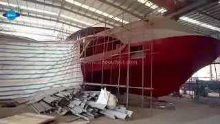 We took our clients on a tour of our shipyard; a passenger boat was under construction.