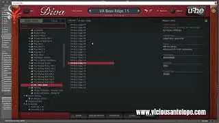Free U-He Diva Presets - Bass Edge - Vicious Antelope presets walkthrough