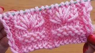 Красивый👍 узор спицами для туники, кардигана, свитера. 
