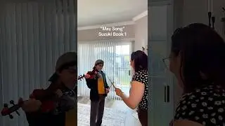 &ldquo;May Song&rdquo; Suzuki 1 #viral #violin #lesson #suzuki #teacherandstudent #duet