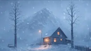 Snowfall Sounds for Deep Sleep ❄️ | Cozy Winter Night Ambience | Relaxing Sleep 