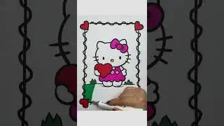 Coloring Sweet Kitty 🎀🐱 | #sweetkitty #coloring #coloringtime #markers #kidsart