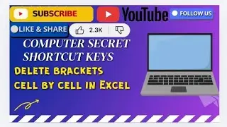 Computer Secret Shortcuts Keys Delete Text Inside Brackets In Excel Instantly Remove Data  Brackets 