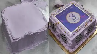 How To Make Photo Print Cake || Perfect Square Photo Cake