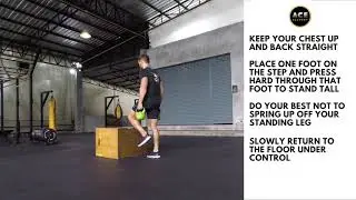 Step Ups - Brilliant functional exercise for increasing leg strength.