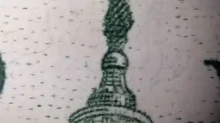 50 Dollars Federal Reserve Note; colored, under the microscope