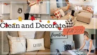 FALL CLEAN & DECORATE WITH ME 2019! | NEW FALL FARMHOUSE DECOR + HOME TOUR!