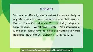 Does Software Pro Digital offer Migration services from other Ecommerce platforms? FAQ #12
