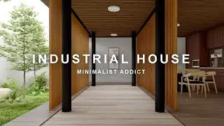 MINIMALIST INDUSTRIAL HOUSE 9,5X15 METERS WITH BEAUTIFUL COMBINATION
