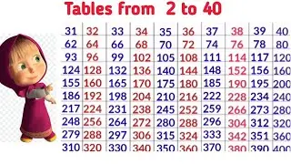 Table of 2 to 40 | Multiplication table of 2 to 40 | Pahada 21 se 30 Tak #multiplication