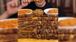 ASMR MUKBANG | 🔥Delicious Turkey noodles! Fried chicken legs! And all kinds of BBQ!