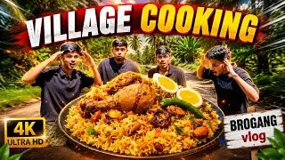Village Style Open Cooking Chicken Biryani 😱🔥 | Brogang Vlog