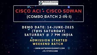 🔥 New Batch Launch: Cisco ACI + Cisco SD-WAN | Starting 21 June 2025 | LAB-Focused Training