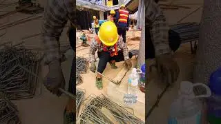 How to easily bend rebar by hand #process #satisfying