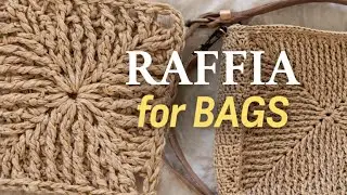 How to crochet a Modern Granny Square in Twisted Raffia #raffia #crochet