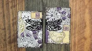 Black dragonflies? Yes please! More ATC creations. Craft with me!