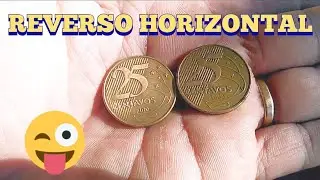MOEDAS 25 CENTAVOS REVERSO HORIZONTAL OU INCLINADO