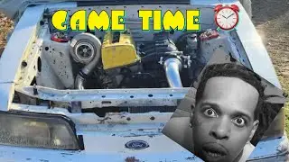 Fonda, the k swapped fox body has made it to Segrest Garage!!!!!
