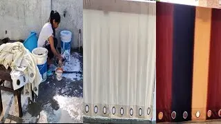 How to wash Ring Curtains | Ring curtains wash by hands|