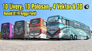 Mau Bikin Livery Sendiri ? Ada Custom Polosan Corak Vektor Efek 3D Mod Bussid Volvo B11R Angga Farid