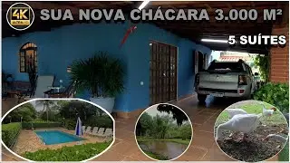 (777) VIVER BEM COMEÇA AQUI! CHÁCARA 3.000  m²  - COMPLETA | IMPERDÍVEL ESTUDA PERMUTA  