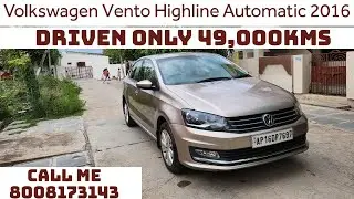 Volkswagen Vento Highline Automatic ( 49,000Kms ) For Sale @Haniya Car Decors#Guntur