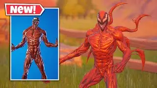 New CARNAGE Skin Gameplay in Fortnite! (Reactive TENDRILS OF CARNAGE)