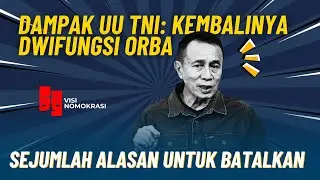 UU TNI, MILITER KEMBALI KE ORDE BARU | VISI NOMOKRASI