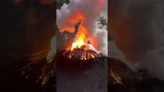 Nature&rsquo;s Fury: Mount Fuji&rsquo;s Volcanic Explosion! 🌍🔥#ai #mountfujiview #japan #volcano #nature #viral