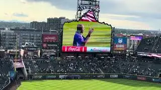UNITED STATES NATIONAL ANTHEM AT COORS FIELD #fromirelandandbeyond #coloradorockies 