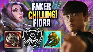 FAKER CHILLING WITH FIORA! - T1 Faker Plays Fiora TOP vs Vayne! | Bootcamp 2022