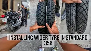 Wide Tyre Installation in Bullet 350 | अब कोई Tension नही है | Sameerfication