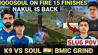 iQOO Soul 🥵 15 Finishes Domination 🔥| K9 vs Soul b2b fight&bull;slug shocked by thunder ⚡Bmic 🇮🇳🇰🇷 grind