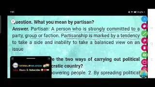 What you mean by partisan?