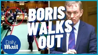 Boris WALKS OUT: Awkward moment PM Johnson leaves Commons as he's challenged over Roman Abramovich