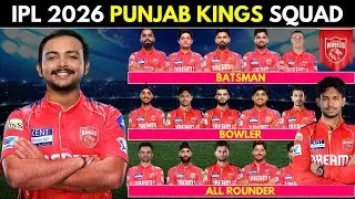 TATA IPL 2026 | Punjab Kings Full Squad | PBKS Squad for IPL 2026 | PBKS Players List for IPL 2026