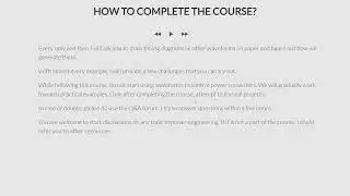 Tips for completing the course
