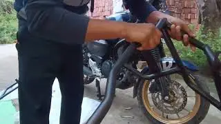 Yamaha FZX Crash guard Installation for HT company kya