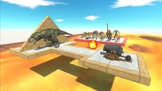 FATAL CANNON & DINOSAURS Survival Or Fall Into LAVA? ► Animal Revolt Battle Simulator