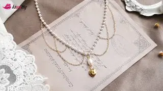 DIY Layered Necklace | Pearl Necklace Making | Jewelry Making Tutorial