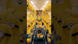 Minion plane is taking off soon! #plane #travel #magic #minions