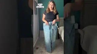 Good American jeans haul on a size 12 apple shape body