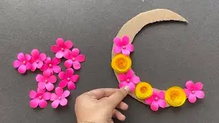 2 красивых настенных цветка / Бумажные поделки для украшения дома / Простое изготовление цветов и...