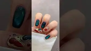Nails &bull; Gem &bull; Cat eye &bull; nail art #nails #nailart #cateye #tutorial #naildesign