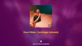 Rose Villain - fuorilegge 𝘀𝗹𝗼𝘄𝗲𝗱 + 𝗿𝗲𝘃𝗲𝗿𝗯